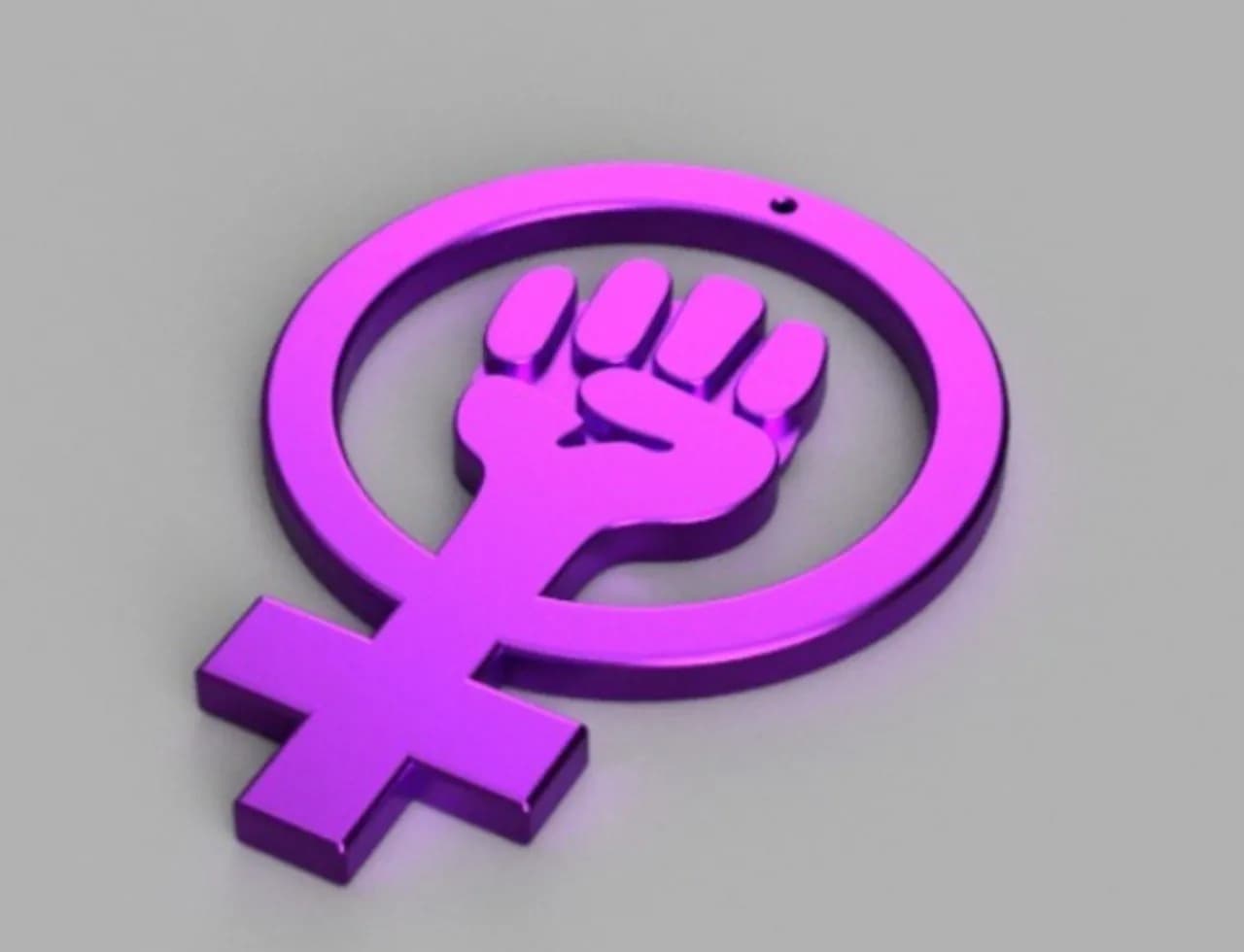 STL - Símbolo feminista con puño