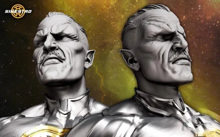 STL - Sinestro Figura Estilizada render 4