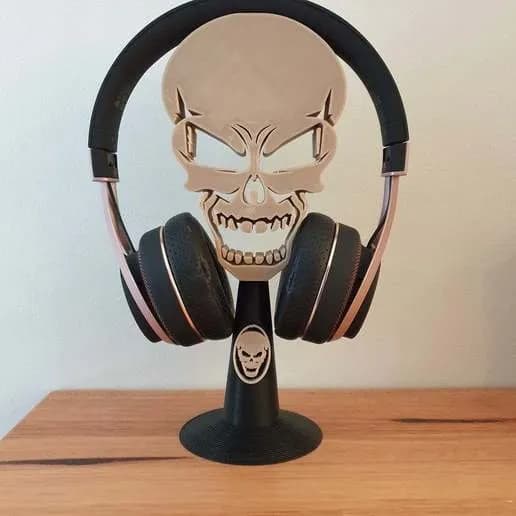 STL - skull headphone stand