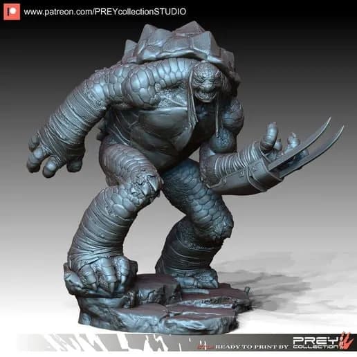 STL - Slash Figura Monstruo Tortuga