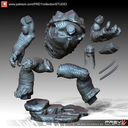 STL - Slash Figura Monstruo Tortuga render 3