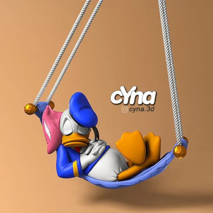 STL - sleeping donald duck