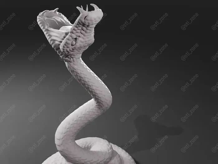 STL - snake headphone stand render 3