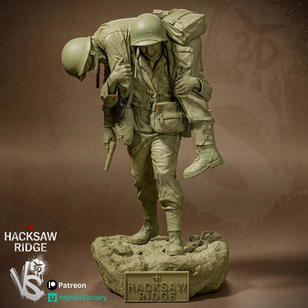 STL - Soldado de Hacksaw Ridge render 4