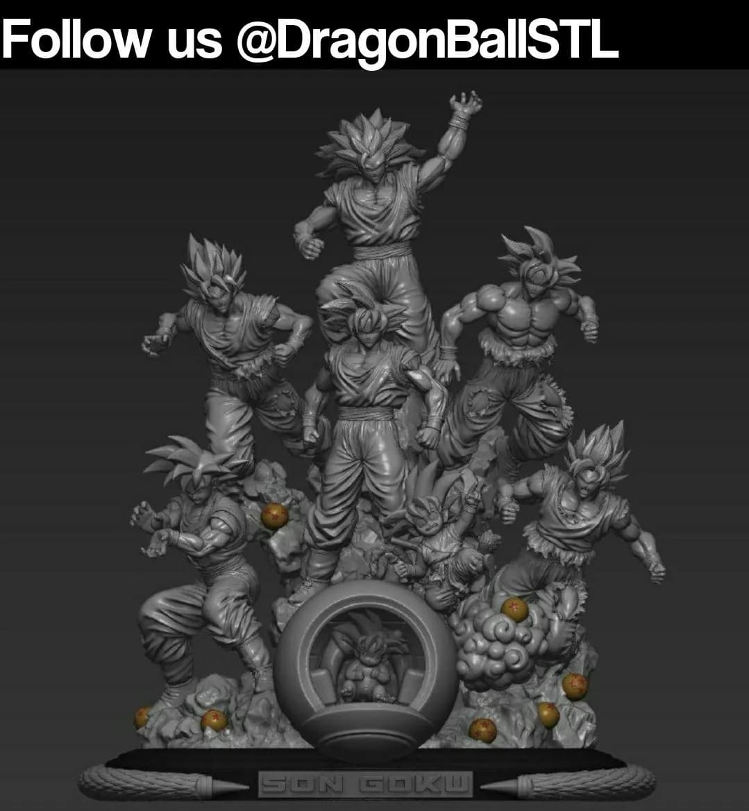 STL - Son Goku Múltiples Formas