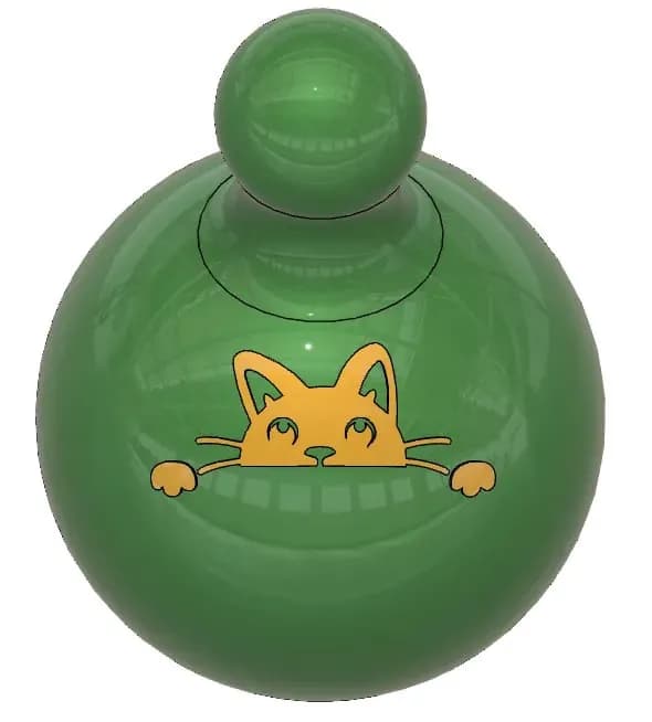 STL - Sonajero de gato animado