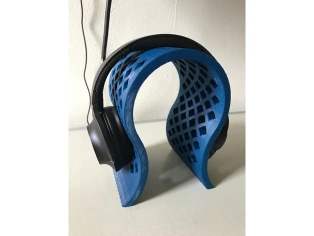 STL - Soporte curvo para audífonos render 2