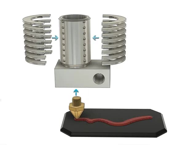 STL - Soporte de bolígrafos Hotend render 2