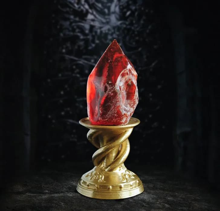 STL - Carved Red Crystal Holder