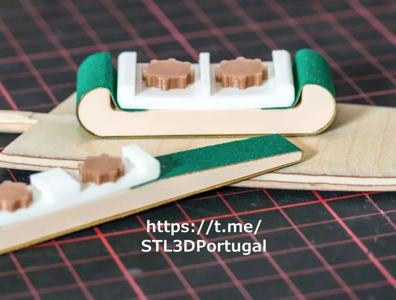 STL - Soporte de Lija Personalizable render 2