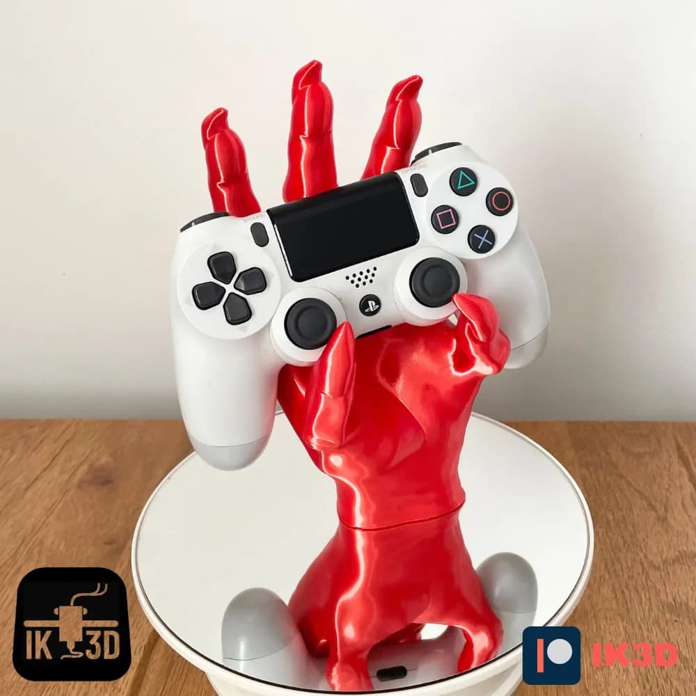 STL - Soporte de mando mano de demonio render 3