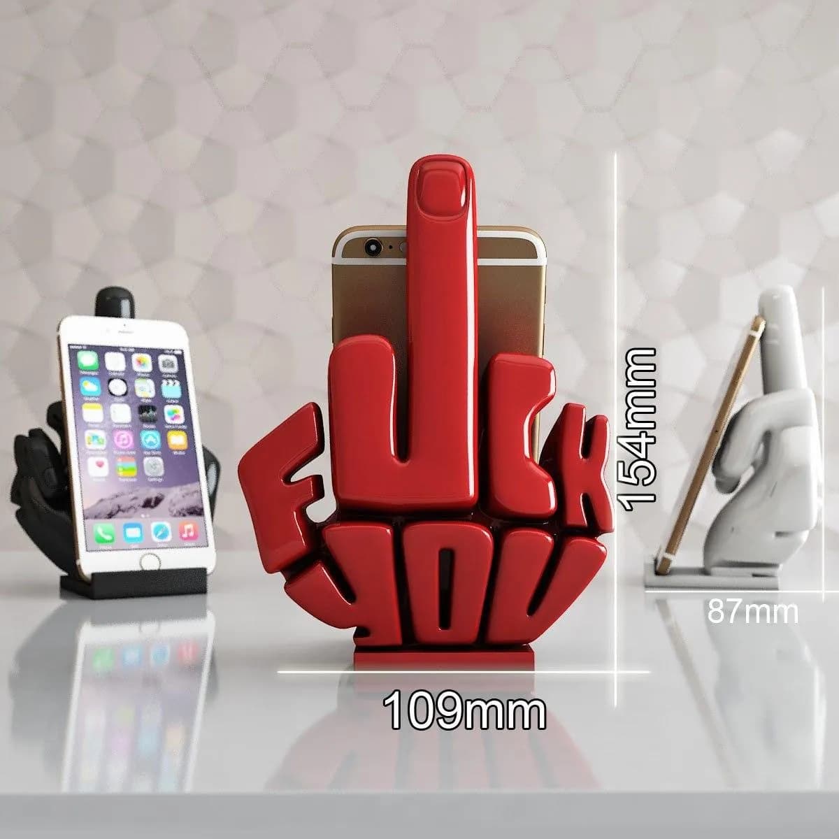STL - Soporte de telefono "Fuck You" render 2