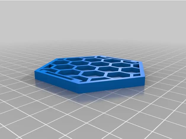 STL - Soporte hexagonal para pinceles render 3