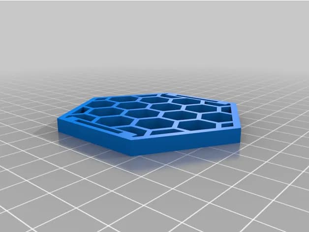STL - Soporte hexagonal para pinceles render 5