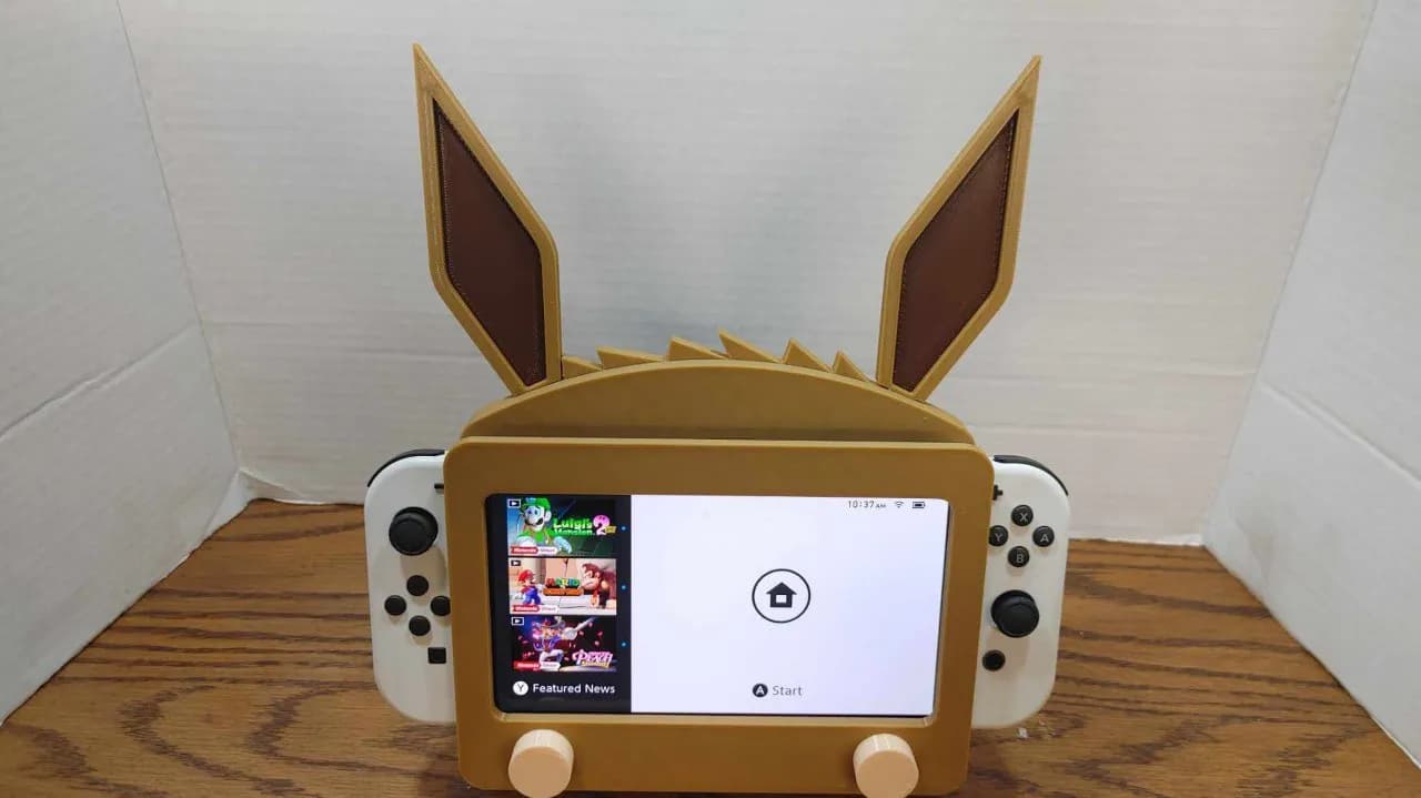 STL - Soporte Nintendo Switch Eevee render 4