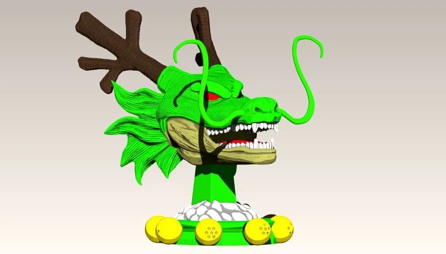 STL - Soporte para auriculares Shenron render 3