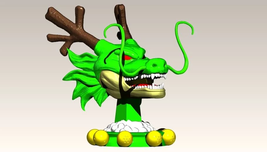 STL - Soporte para auriculares Shenron render 4