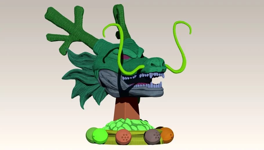 STL - Soporte para auriculares Shenron render 5