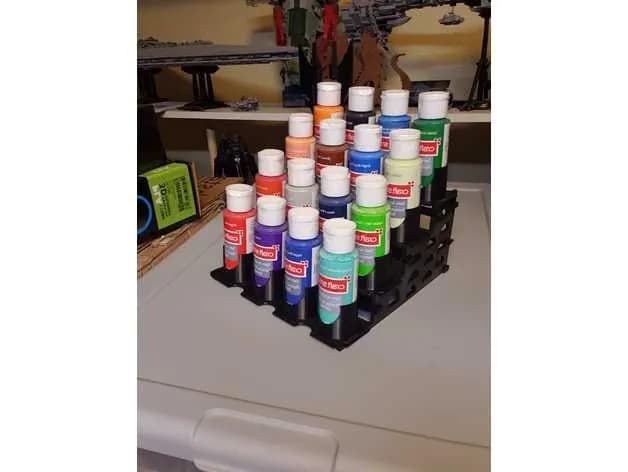 STL - Soporte para botellas de pintura