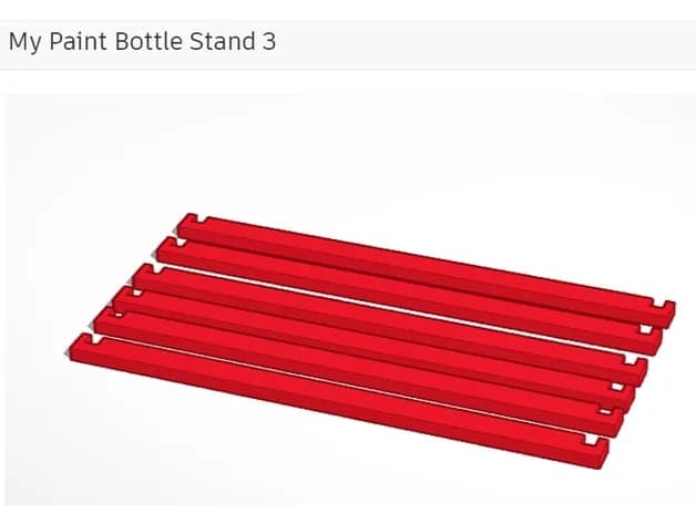 STL - Soporte para botellas de pintura
