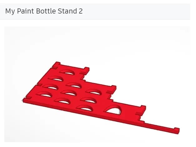 STL - Soporte para botellas de pintura