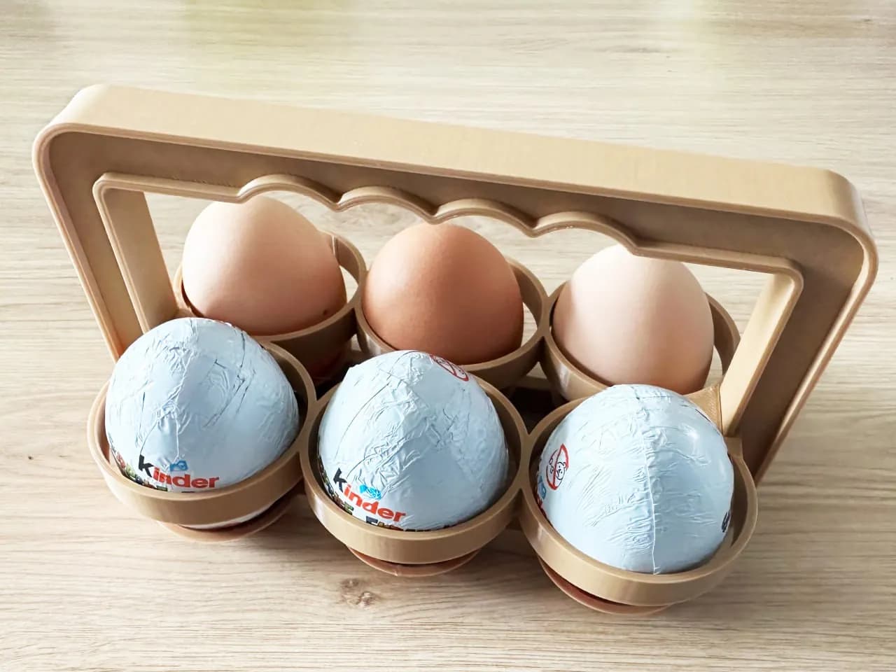 STL - Soporte para huevos de 6 unidades
