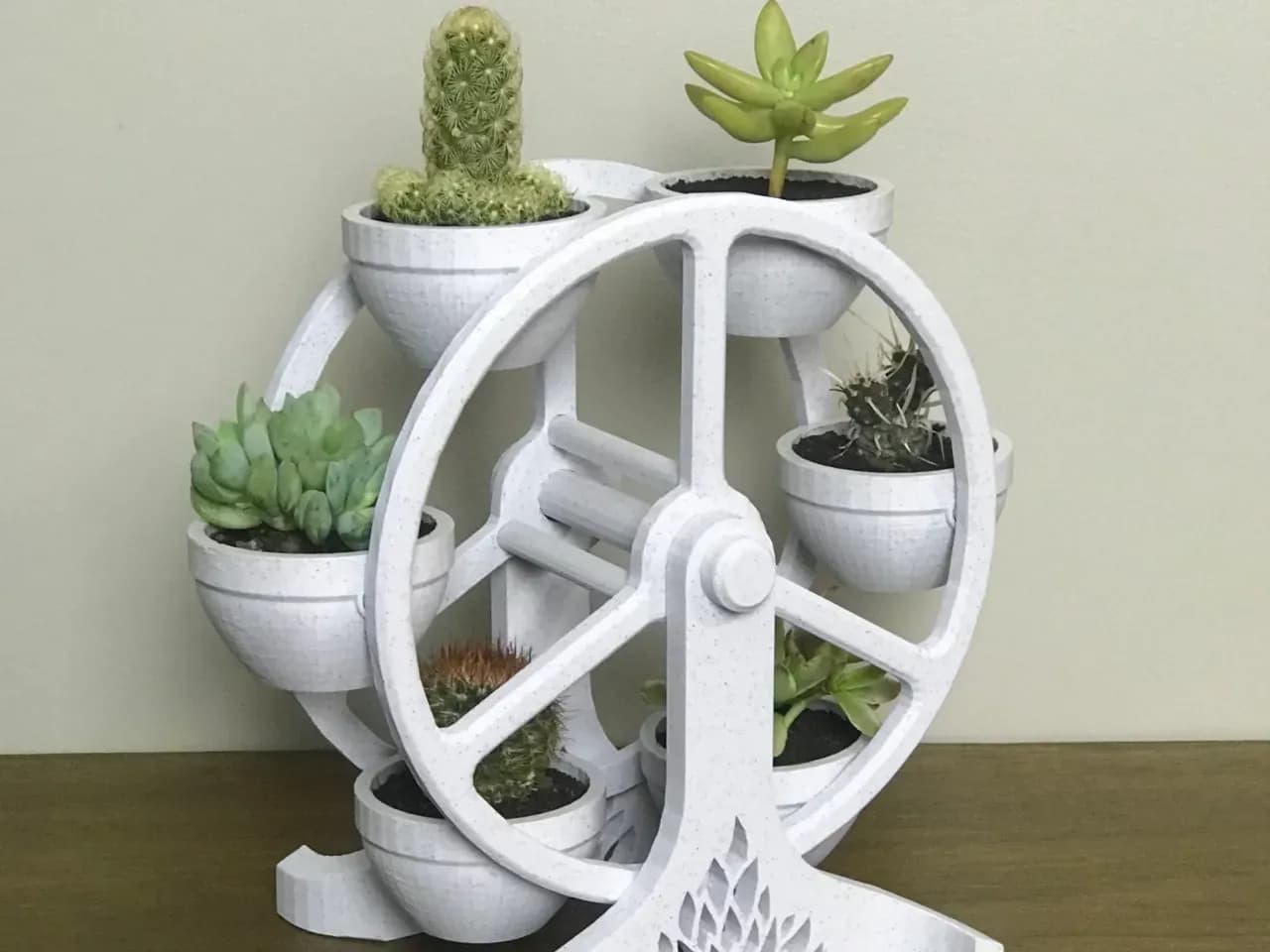 STL - soporte para plantas noria render 4