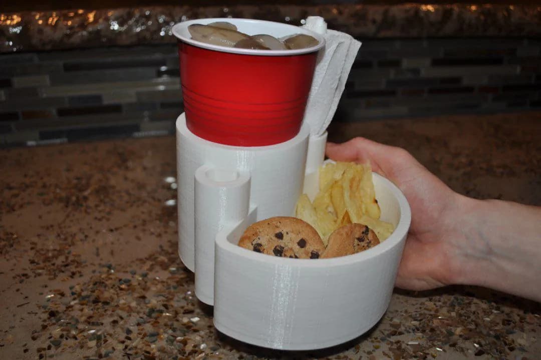 STL - Soporte para vaso y snacks