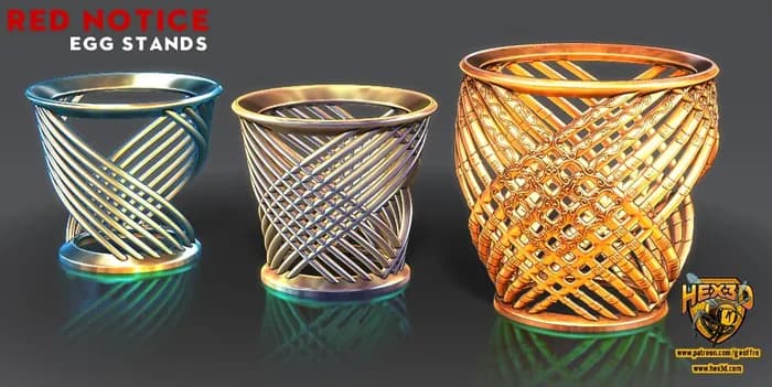 STL - Soportes para huevos 'Red Notice'