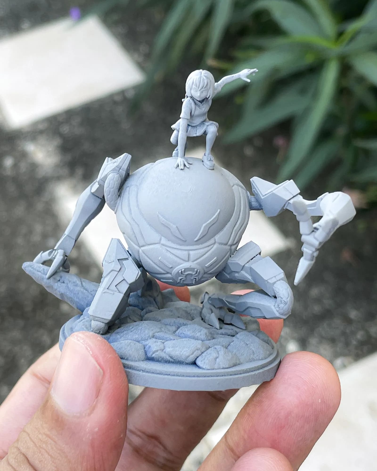 STL - Spider in the Shell figura render 3