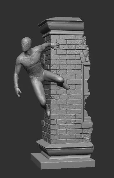 STL - spider man on the building
