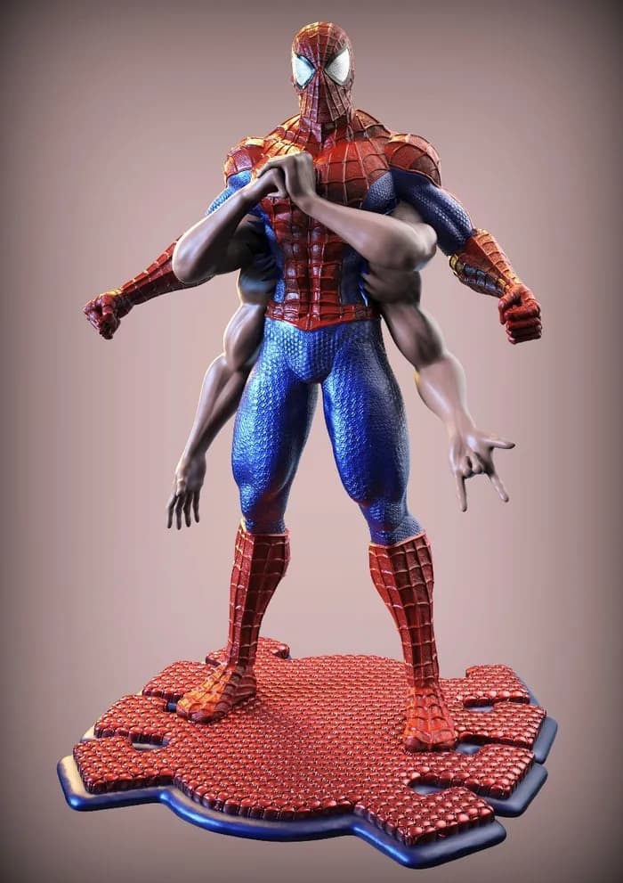 STL - spider man six arms