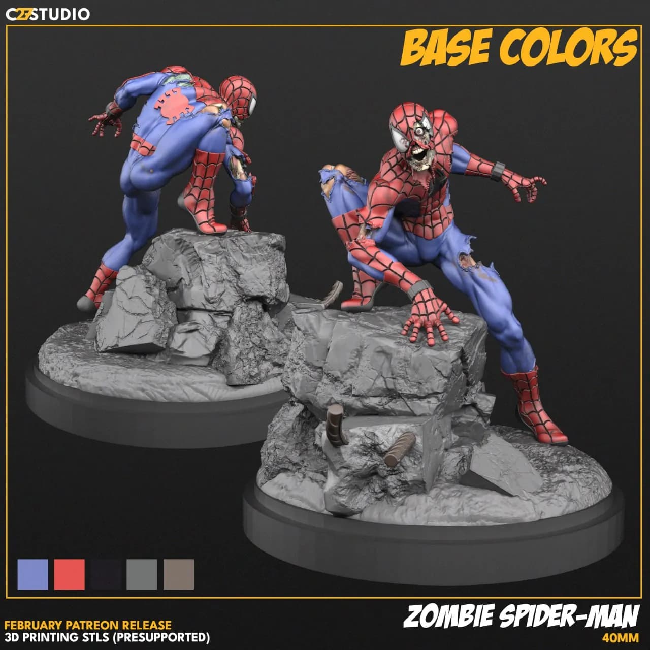 STL - Spider Man Zombie