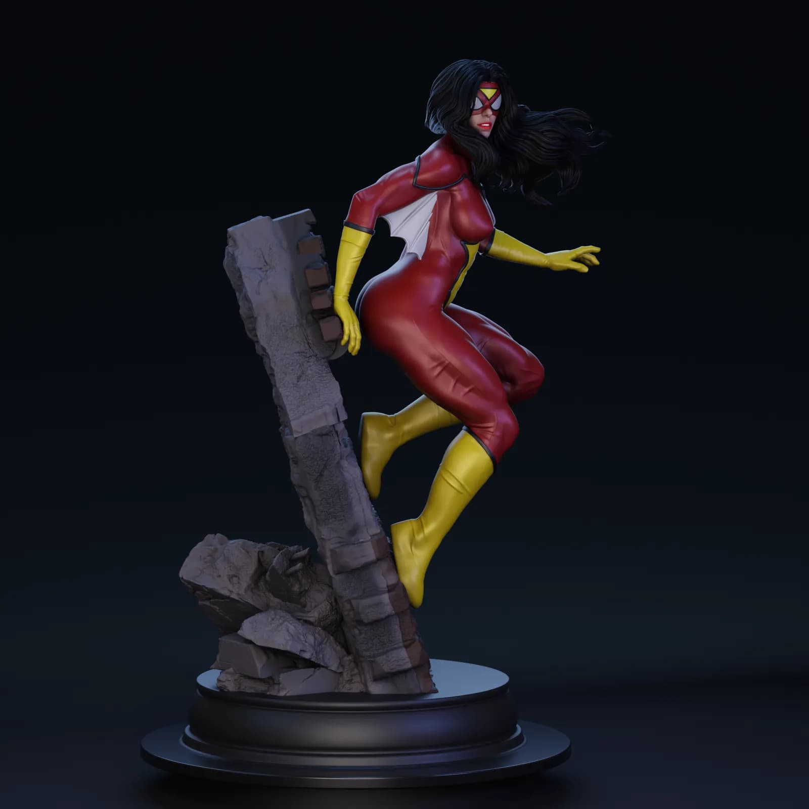STL - Spider Woman Figura Estilizada render 2