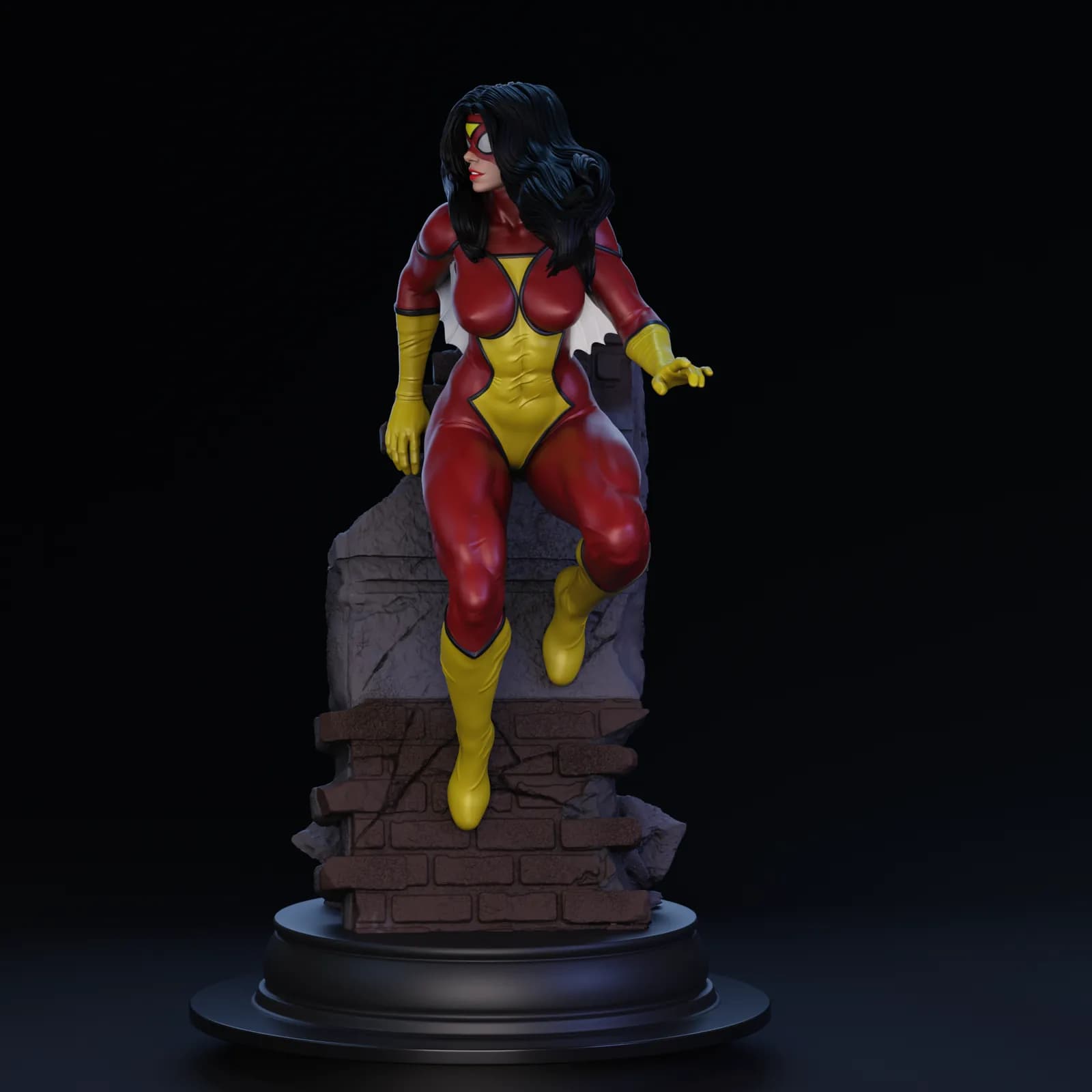 STL - Spider Woman Figura Estilizada render 3