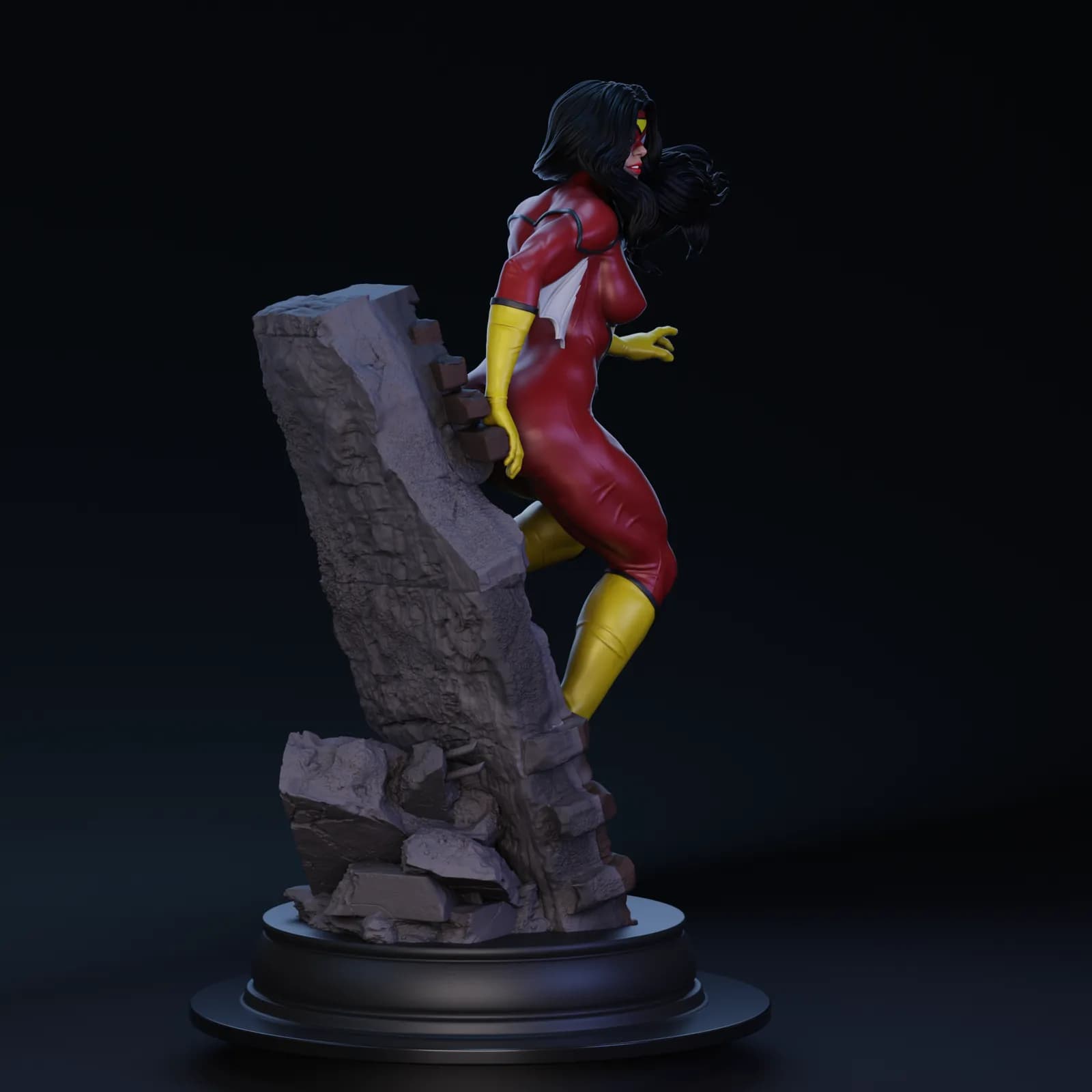 STL - Spider Woman Figura Estilizada render 4