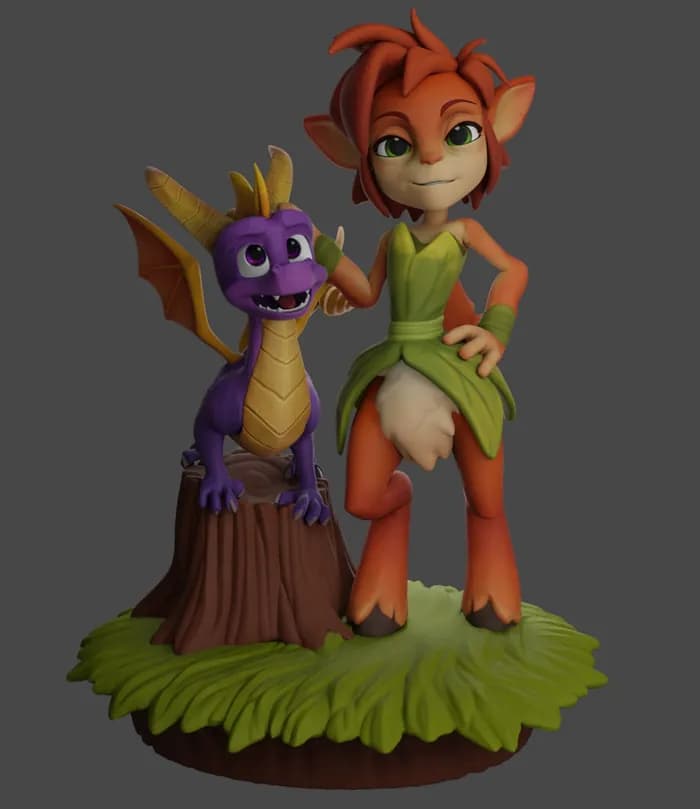 STL - spyroelora render 2
