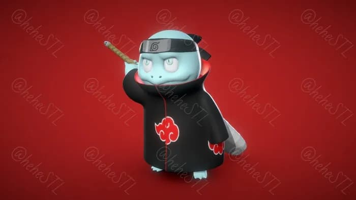 STL - squirtle akatsuki collection stl