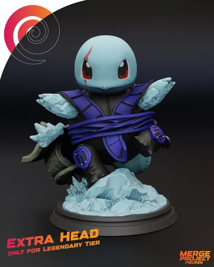 STL - squirtle + extra render 3