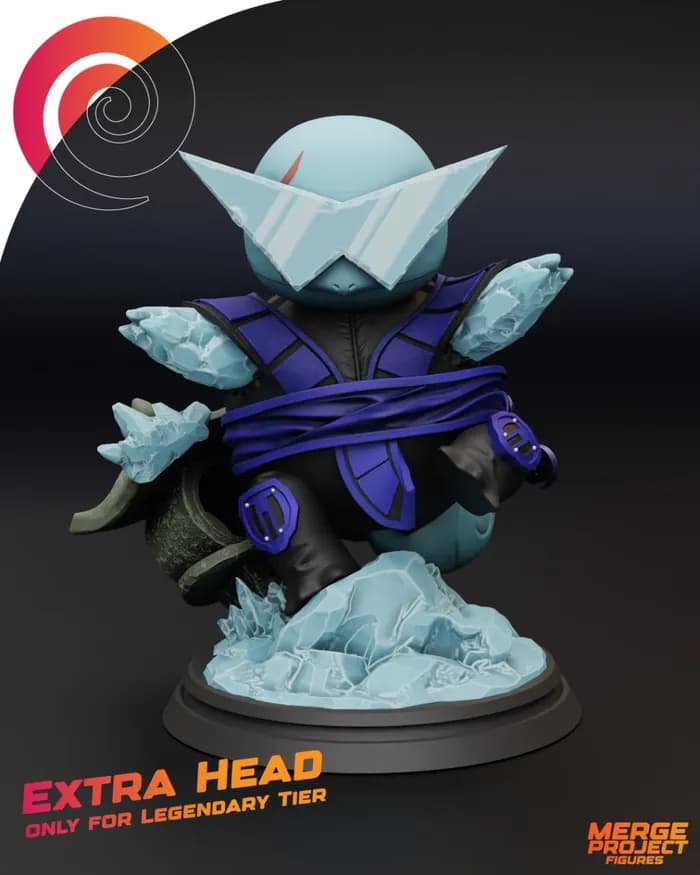 STL - squirtle + extra render 4