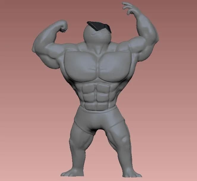 STL - Squirtle Musculoso de Pokémon