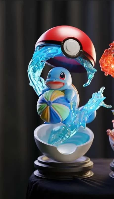 STL - squirtle pokeball dtr studio 3d