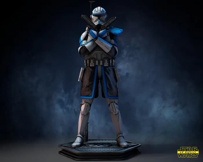 STL - star wars 3d captain rex render 2