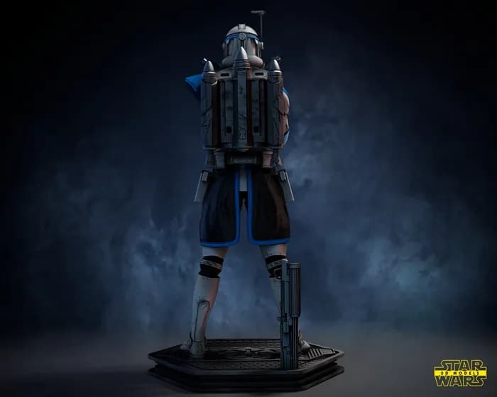 STL - star wars 3d captain rex render 4