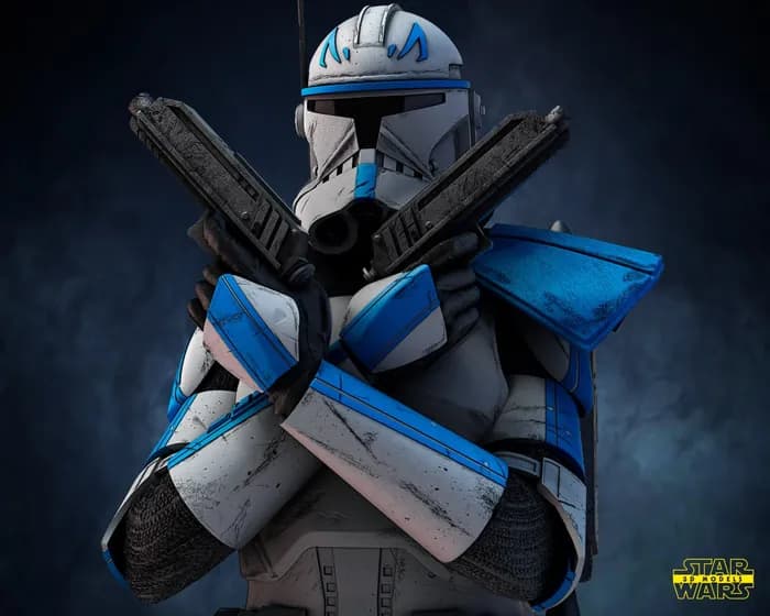 STL - star wars 3d captain rex render 5