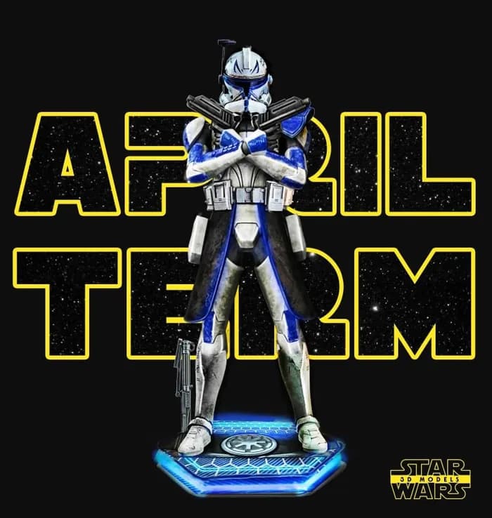 STL - star wars 3d captain rex