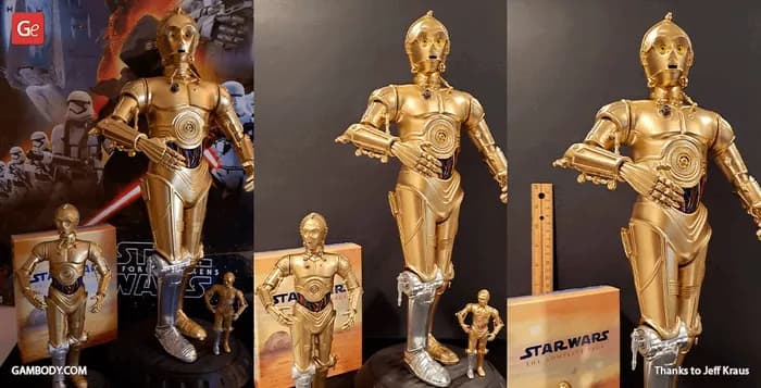 STL - star wars c 3po gambody render 2