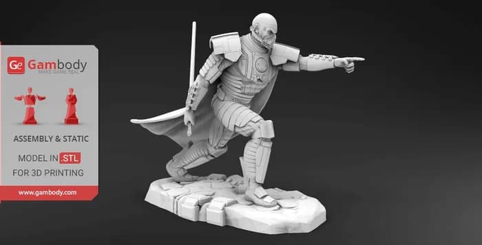 STL - star wars darth malgus 2 gambody render 2