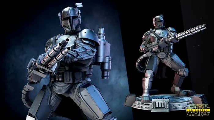 STL - star wars paz viszla sculpture