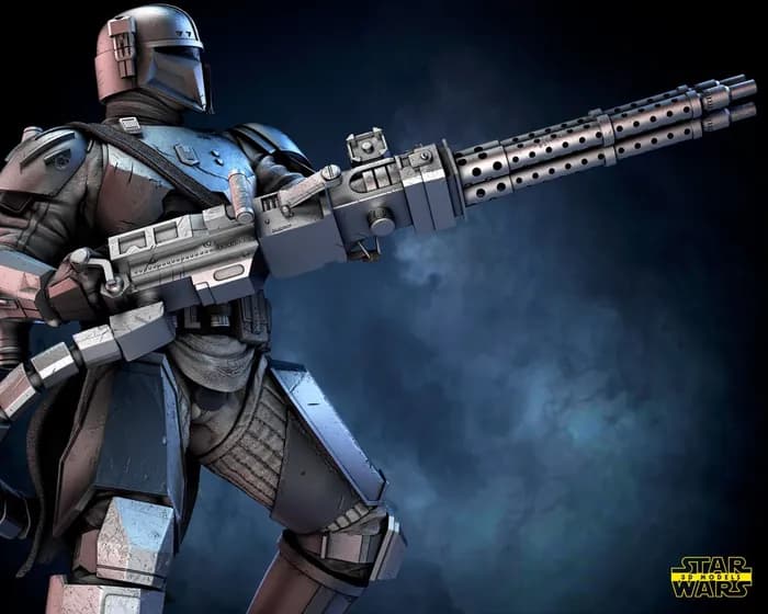 STL - star wars paz viszla sculpture render 3